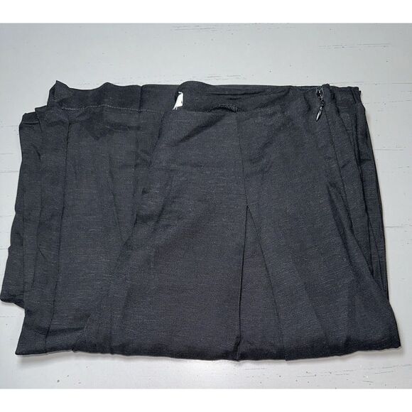 NWOT Jason Wu‎ Black Pleated High Rise Wide Leg Linen Blend Pants Size 4 - Picture 1 of 7